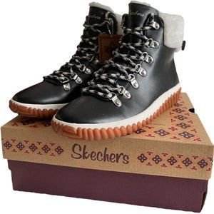 SKECHERS JAGGED POND - NO REGRETS Synthetic and leather outsole Black Size 9